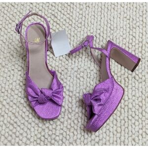 H&M Purple Platform Sandals